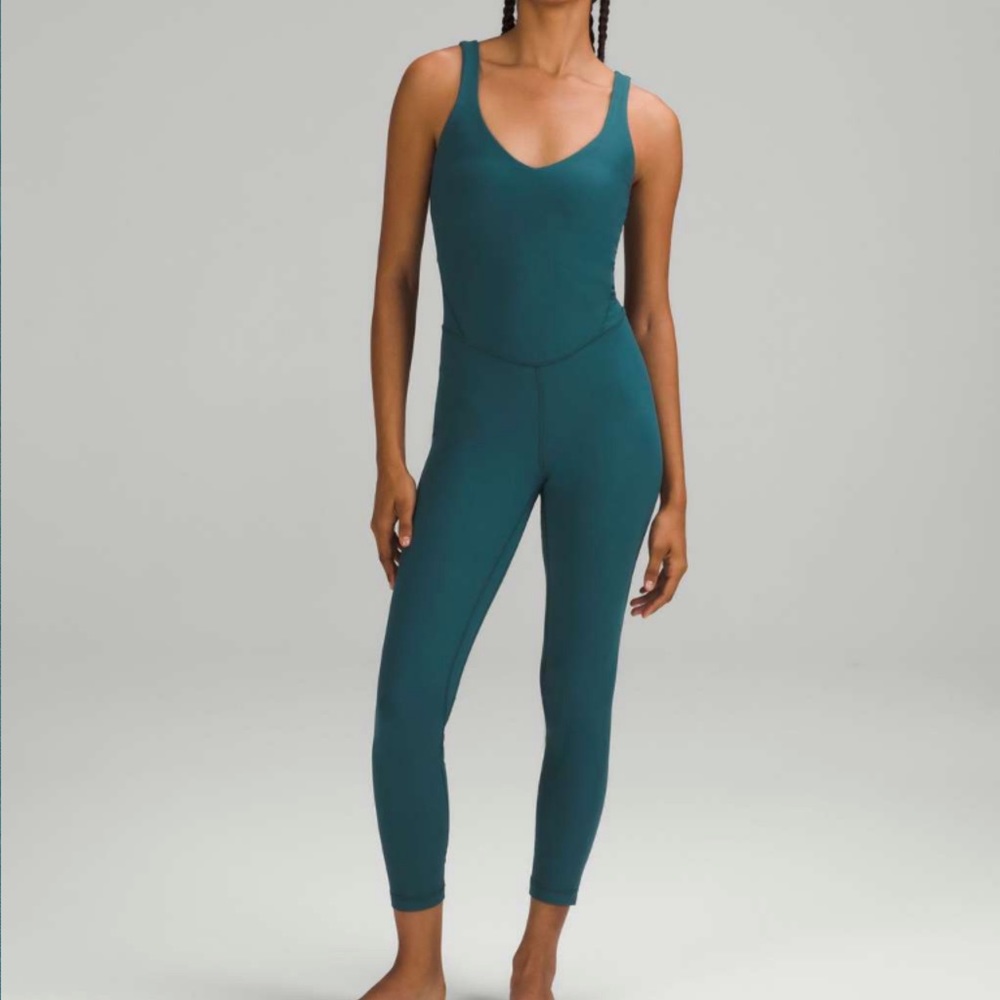 Lululemon Align Ribbed Bodysuit 25" — Green Jasper size 4